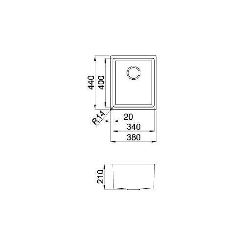 Elleci-Square-340-R14-Acciaio-inossidabile