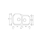 CM-cinzia-732-x-48-2V-Lavello-sottopiano-Rettangolare-Acciaio-inossidabile