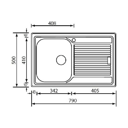 CM-Zenith-plus-79-x-50-1V-Lavello-ad-incasso-Rettangolare-Acciaio-inossidabile