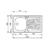 CM-Mondial-86-x-50-1V-Lavello-ad-incasso-Rettangolare-Acciaio-inossidabile