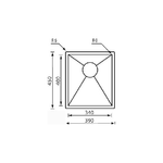 CM-filoquadra-39-x-45-Lavello-sottopiano-Rettangolare-Acciaio-inossidabile