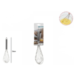 Trade Shop Traesio-frusta 26cm Sbattitore Sbatti Uova Montare Dolce Acciaio Utensile Cucina 66198 -