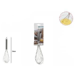 Trade Shop Traesio-frusta 26cm Sbattitore Sbatti Uova Montare Dolce Acciaio Utensile Cucina 66198 -