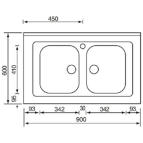 CM-Rossana-90x60-2V-Lavello-ad-incasso-Rettangolare-Acciaio-inossidabile