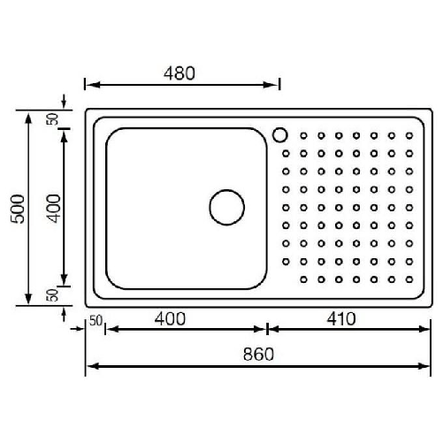 CM-Punto-plus-86-x-50-1V-Lavello-ad-incasso-Rettangolare-Acciaio-inossidabile