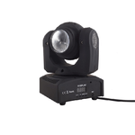 Trade Shop Traesio-proiettore Rgb Testa Rotante Doppio Led Effetti Disco Dj Luce Flash Strobo Faro -