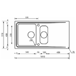 CM-evoluzione-100-x-50-2V-Lavello-ad-incasso-Rettangolare-Acciaio-inossidabile