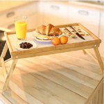 Trade Shop Traesio-vassoio Snack Colazione Pieghevole In Legno Altezza 50x21x31 Cm Richiudibile -