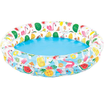 Trade Shop Traesio-piscina Gonfiabile Frutti Estivi Multicolore 2 Anelli Rotonda 122 X 25 Cm 59421 -