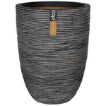 Capi Vaso Nature Rib Elegante Basso 46x58 cm Antracite KOFZ783