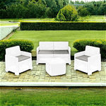 Dmora Set salotto da esterno Dbalestrer, Set da giardino con 2 poltrone