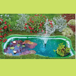 Laghetto da giardino maggiore polietilene verde interrare 235x140x60 litri 1000