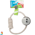 Trade Shop Traesio-corda E Palla Giocattolo Per Cane In Cotone Dog Toy Rope Accessori Animali -