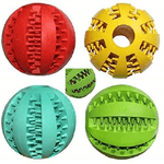 Trade Shop Traesio-pallina Palla 7cm Gioco Cane Plastica Interattivo Masticazione Cibo Denti Animal -