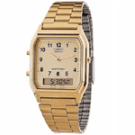 Casio-orologio Da Polso Casio Aq-230ga-9bmq Dual Analogico Digitale Uomo Quad Oro -