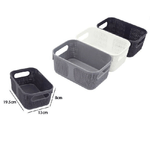 Cleafe-cestino Cesto Porta Oggetti Organizer Rettangolare Porta Tutto Bagno Casa 79462 -