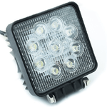 Trade Shop Traesio-faro Supplementare Profondita Auto Fuoristrada 12v Quadrato 9 Led 27w 6000k Ip68 -