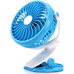 Trade Shop Traesio-ventilatore Orientabile A 4 Pale Stand Con Pinza A Clip Rotazione A 360 Gradi -