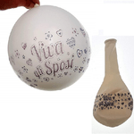 Trade Shop Traesio-set 12 Pezzi Palloncini Palloncino Viva Gli Sposi Bianco Festoni Decorazione -