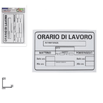 Trade Shop Traesio-cartello Targa In Pvc 30 X 20 Cm Orario Di Lavoro Ufficio Attivita' Segnaletica -