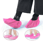 Trade Shop Traesio-set 10 Pz Copriscarpe Monouso Calzari Copri Scarpa Usa E Getta Dpi 40x15cm Rosa -