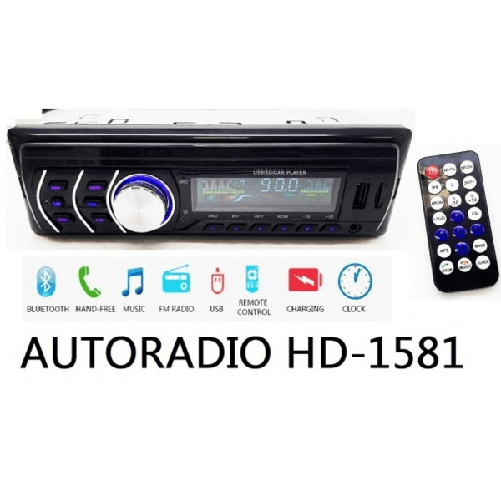Trade Shop Traesio-autoradio Stereo Bluetooth Fm Auto Mp3 Usb Sd Card Aux Radio Con Telecomando -