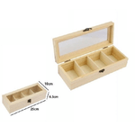 Trade Shop Traesio-scatola Portagioie In Legno Con Bacheca 4 Posti Scomparti Vetrina 74025a Ly-1517 -