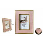 Trade Shop Traesio-cornice Per Foto Portafoto Poster Quadri Tele 21x29.7cm Rosa Con Bordi Oro 70319 -