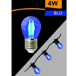 Trade Shop Traesio-lampadina Led G45 Attacco E27 4 W A Globo A Filamento Luce Colorata Blu G45a-tb -