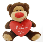 Trade Shop Traesio-orso In Peluche Con Cuore Rosso "i Love You" 55 Cm Pupazzo San Valentino 68430 -