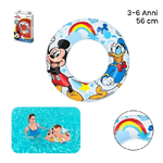 Trade Shop Traesio-salvagente Topolino Mickey Mouse Paperino 56 Cm Per Mare Piscina Bambini 91004 -