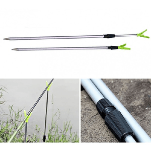 Trade Shop Traesio-supporto Canna Da Pesca 80 Cm In Alluminio Dispositivo Appoggio Regolabile -