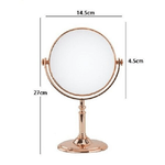 Cleafe-specchio Da Tavolo Make Up Trucco Accessorio Bagno Oro Rosa Donna 6" 27cm 69414 -