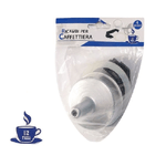 Trade Shop Traesio-kit 4pz Ricambi Filtro Guarnizione Manico Imbuto Caffettiera Moka Misura 1/2 Tazza -