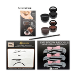 Trade Shop Traesio-kit Occhi Sopracciglia Ministar Eyeliner Stencil Pennello Appilcatore Gel Forme -