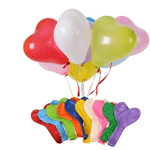 Trade Shop Traesio-set 8 Pezzi Palloncini Palloncino Forma Cuore Colorati Misti Festoni Decorazione -