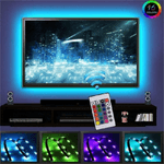 Trade Shop Traesio-strip Led Rgb Striscia 200cm Con Attacco Usb Per Retroilluminazione Televisore -