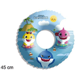 Trade Shop Traesio-ciambella Gonfiabile Baby Shark Mare Piscina Nuoto Per Bambini Salvagente 45 Cm -