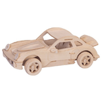 Trade Shop Traesio-puzzle 3d Legno Automobile Auto Macchina Modellino Modellismo Collezione -