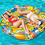 Trade Shop Traesio-materassino Isola Gonfiabile Pop Art Collection Pvc Mare Piscina 188 Cm -