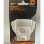 Trade Shop Traesio-lampada Led Luce Notturna Con Interruttore 1 W Luce Fredda 6500k 6lm Ip20 Xyd102 -