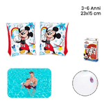 Trade Shop Traesio-braccioli Topolino Mickey E Gli Amici Del Rally 23x15cm Bambini 3-6 Anni 91002 -