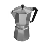 Trade Shop Traesio-caffettiera Moka Napoletana Caffè 6 Tazze Alluminio Grigio Guarnizione Silicone -