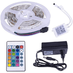 Trade Shop Traesio-strip Led Bobina 5 Metri Rgb 24v Smd 5050 Multicolor 16w/m Ip65 300 Led Striscia -