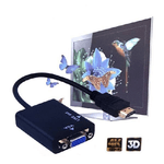 Trade Shop Traesio-convertitore Adattatore Hdmi Input Maschio Vga Outpu Femmina Uscita Audio 3,5mm -