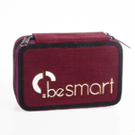 Trade Shop Traesio-astuccio Portapastelli Triplo York Bordeaux Be Smart Portapenne Accessori Scuola -