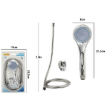 Cleafe-kit Doccetta Rotonda Doccino Soffione Doccia Con Laccio 1,8mt Staffa Bagno 59177 -