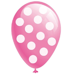 Trade Shop Traesio-set 240 Pezzi Palloncini Colore Rosa Pois Feste Compleanni Party Bambini -