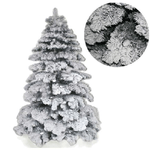 Trade Shop Traesio-albero Di Natale 210 Cm Abete Snow Con Effetto Innevato Bianco Base A Croce -