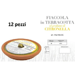 Trade Shop Traesio-set 12 Pezzi Fiaccola In Terracotta Al Profumo Di Citronella Anti Zanzare 17.5cm -